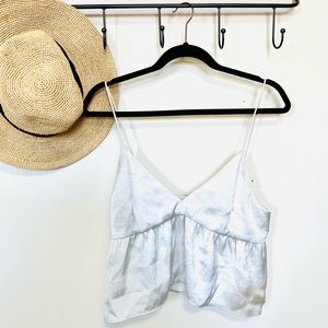 Aritzia - Little Moon Satin White Tank top
